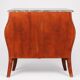 Marquetry Chest of Drawers — Mixed-Wood Veneer, Brass Mounts & Marble Top