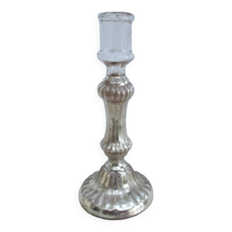 XlXth eglomisé glass candle holder