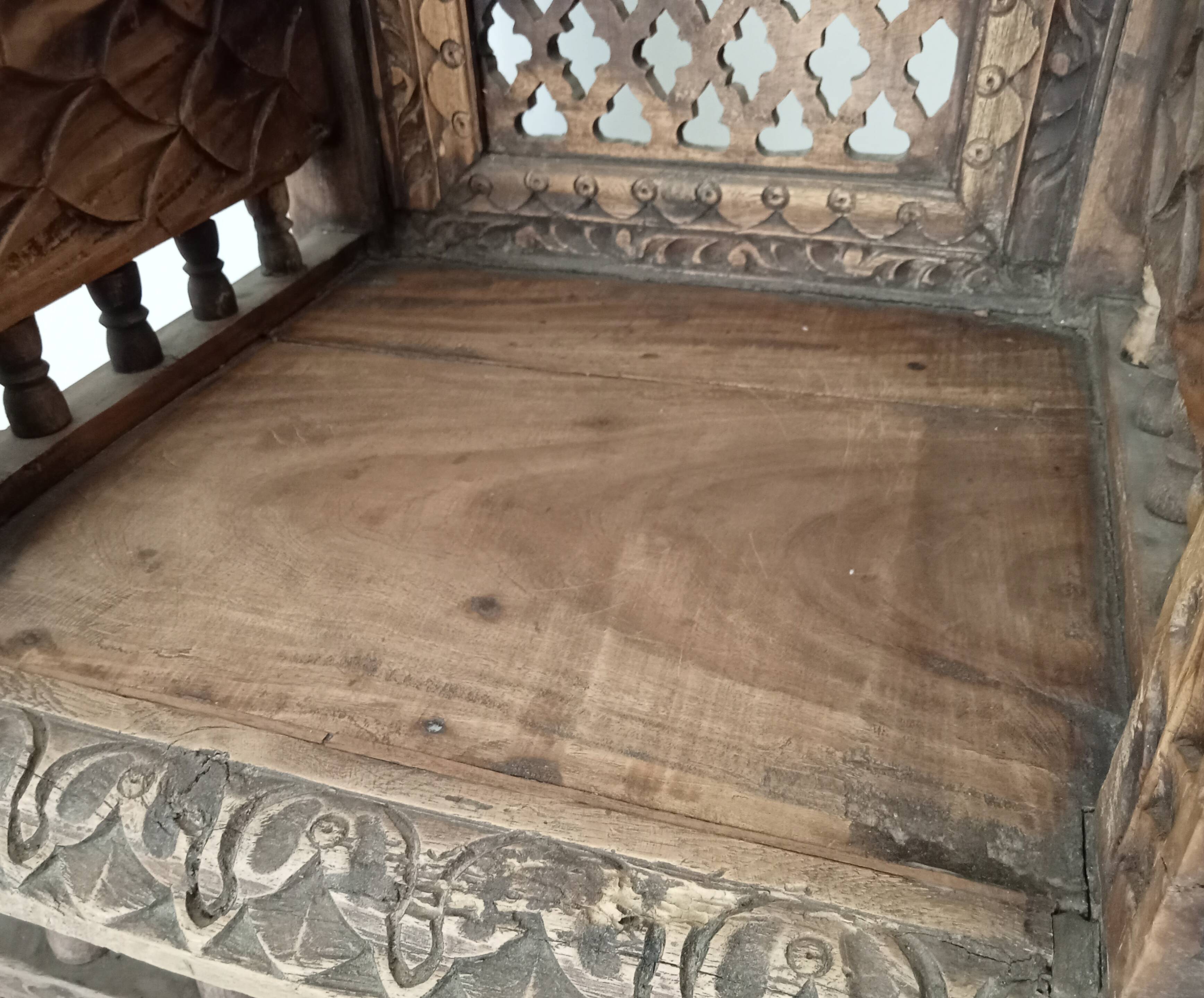 Fauteuil ancien Pidha Num2 Radjastan XIXeme en Palissandre massif