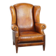 Sheep leather wingback chair