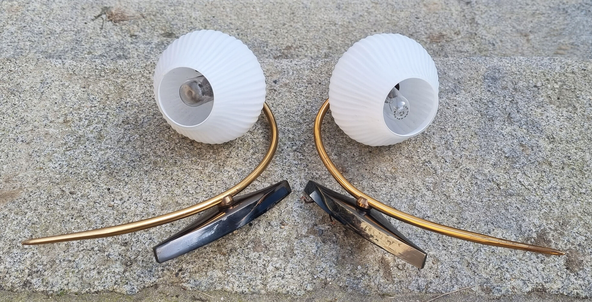 Pair of vintage wall lamps house Arlus, vintage, 50s