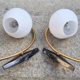Pair of vintage wall lamps house Arlus, vintage, 50s