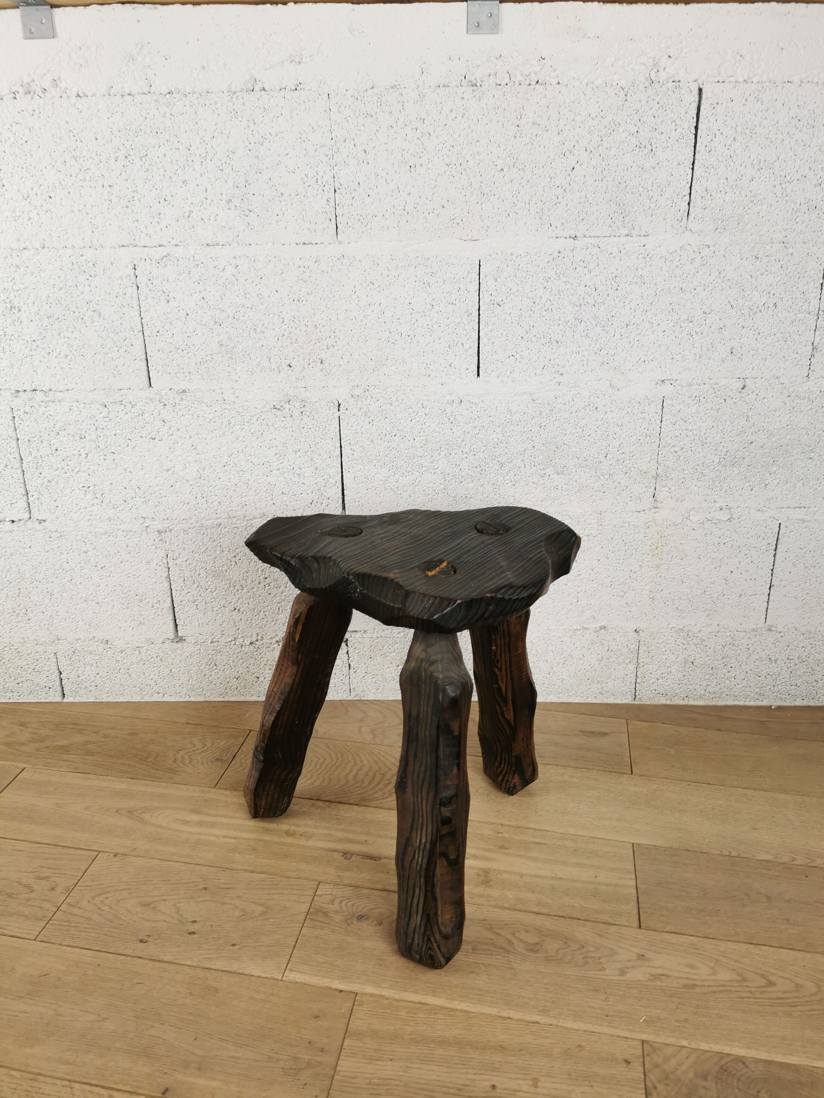 Brutalist tripod stool