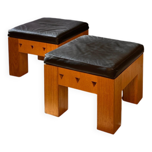 Paire de tabourets en