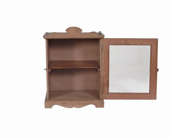 Vitrine chevet petit meuble rose vieux teck piece et patine d'origine inde