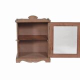 Bedside showcase small pink furniture old teak piece and original patina india