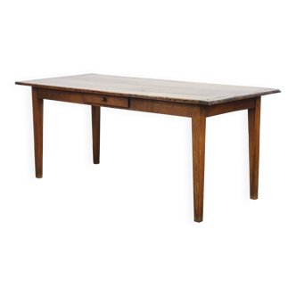 Table à manger française ancienne en bois fruitier, début du XIXe siècle