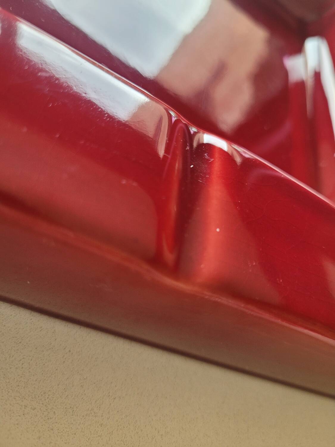 Large square burgundy ashtray