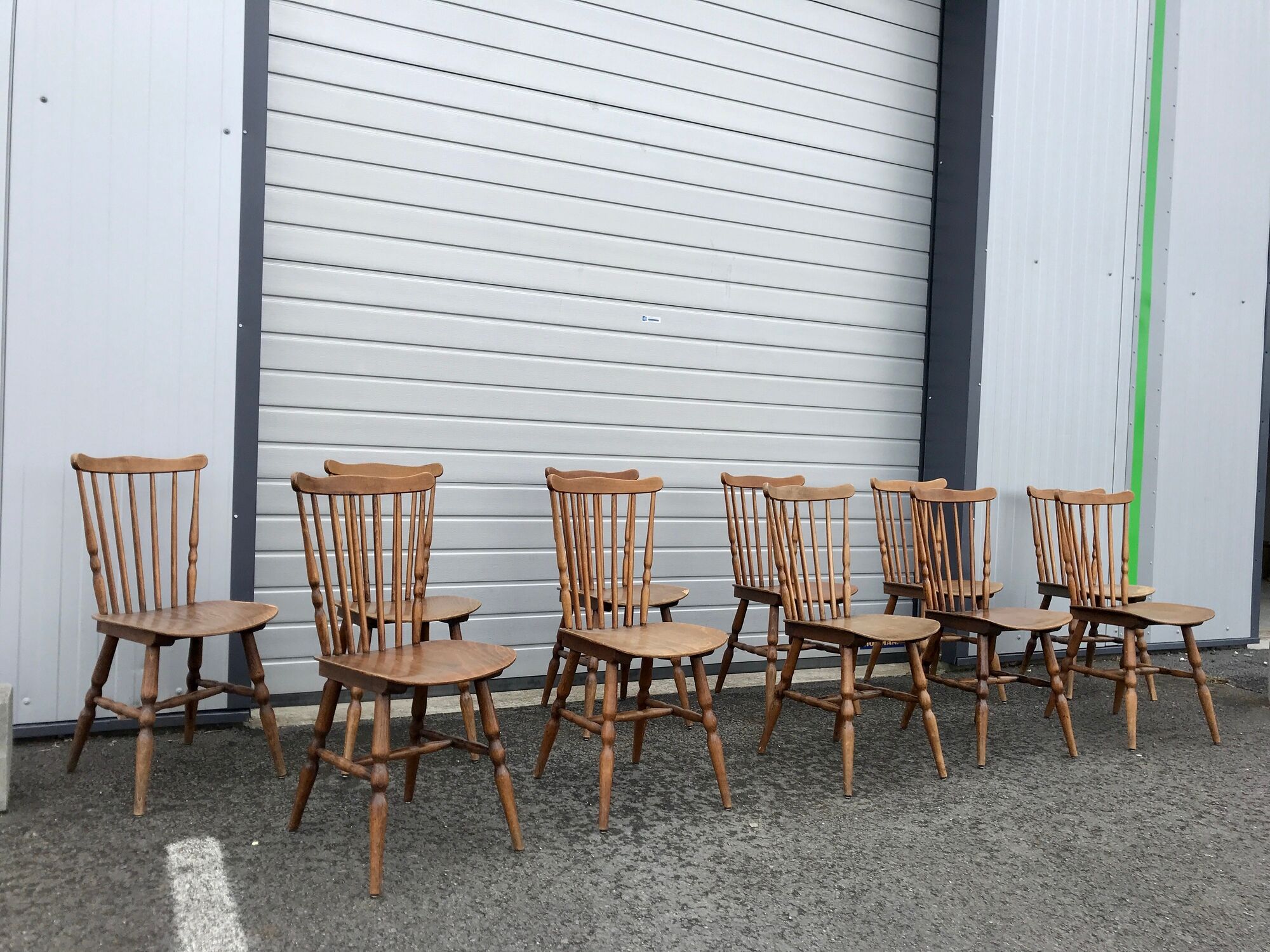 10 bistro chairs troquet "menuet" baumann 1970