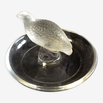 Ring Lalique partridge, empty pocket Lalique