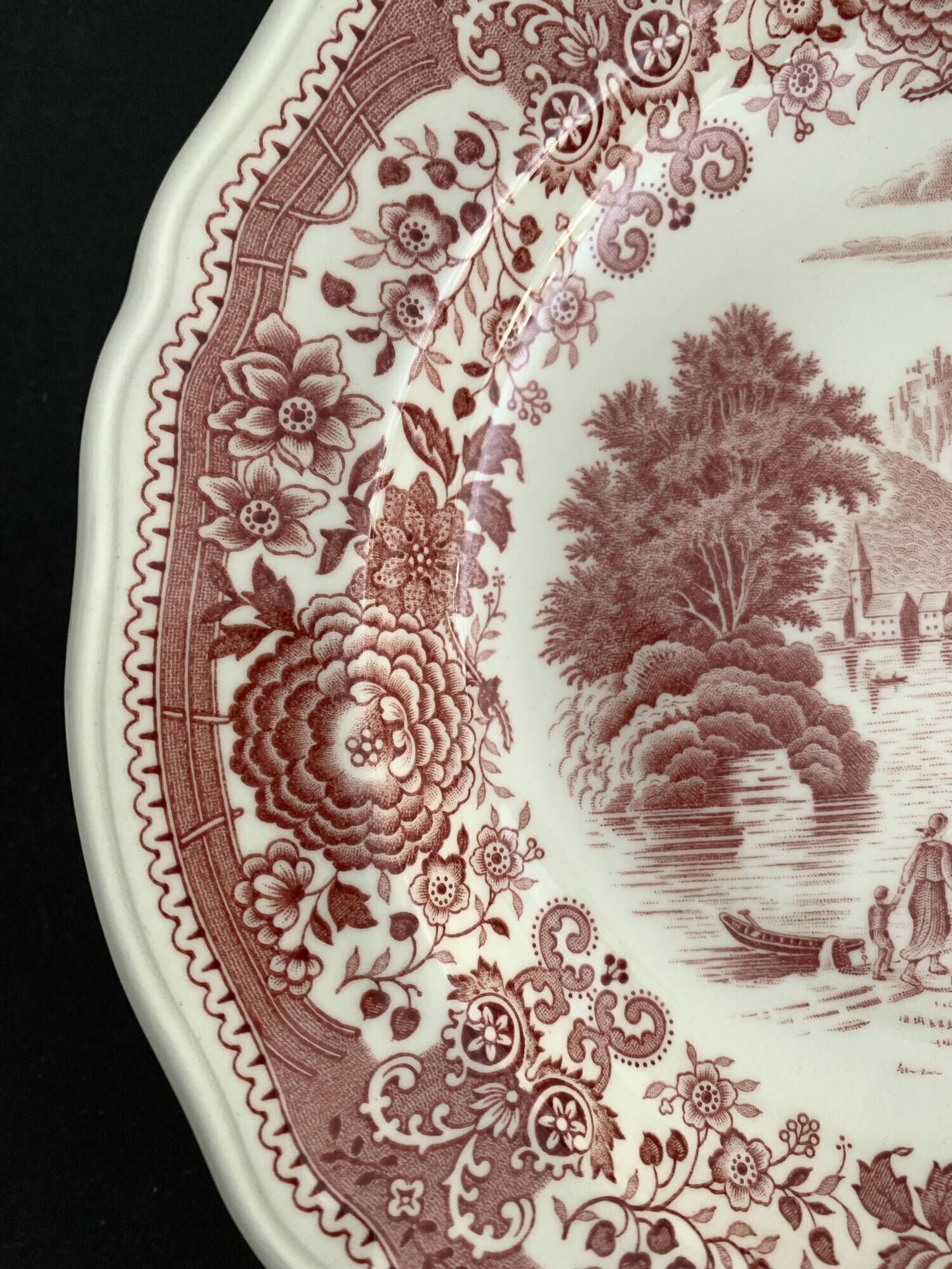 6 hollow plates Villeroy and Boch, red Burgenland model