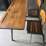 Matco double school desk with school bag holder