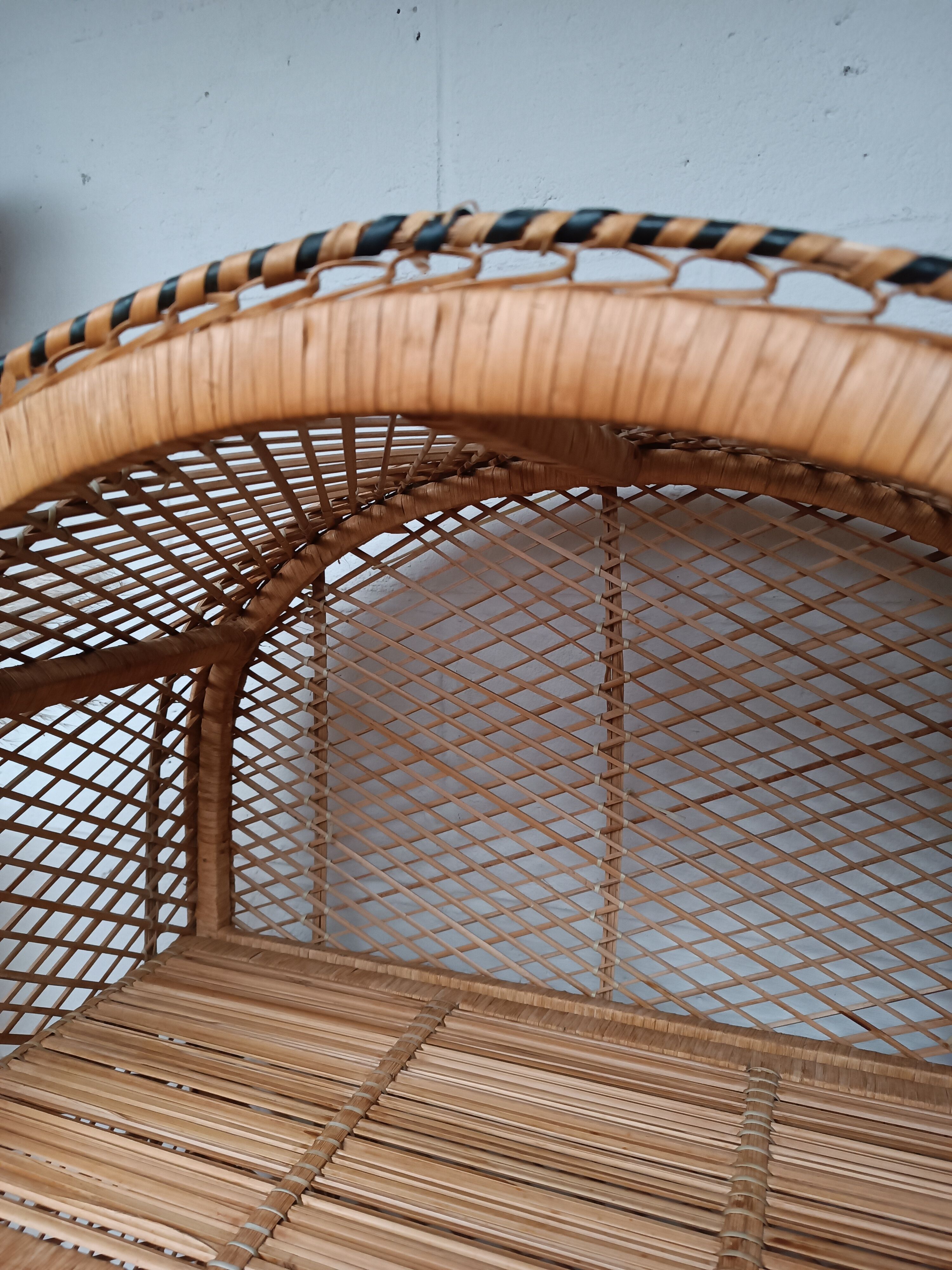 Vintage rattan bookcase