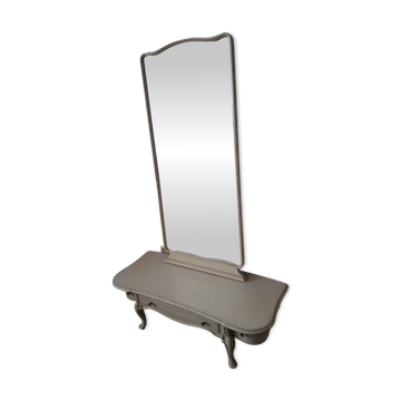 Miroir sur pied vintage Boho, 1970-80