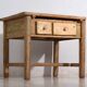 Central European pine kitchen table with two drawers – Tyrol, circa 1910