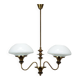 Mid-Century Brass Chandelier from Jablonec Glassworks, 1970s, Czechoslovak