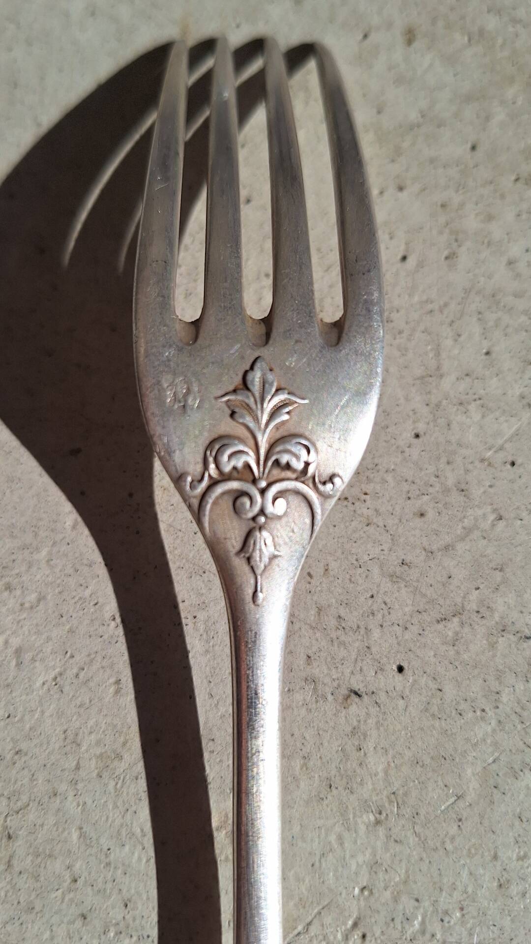 Fourchette en argent massif Henri Soufflot