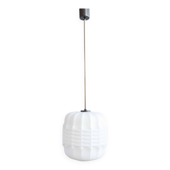 Milk Glass Pendant made by Osvětlovací Sklo Czechoslovakia, 1970s