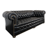 Black Chesterfield sofa for 4 people