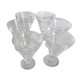 Set de 6 anciens verre de bistrot