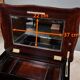 Rosewood and mahogany work table, Louis XV style, Napoleonic era