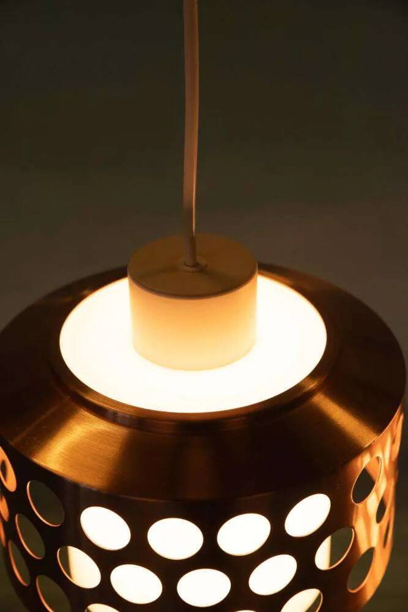 Suspension d'époque spatiale années 60/70, suspension lumineuse suédoise