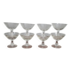 8 engraved crystal champagne glasses from the Napoleon III period