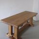 Gothic revival refectory dining table and chairs set of 7 France