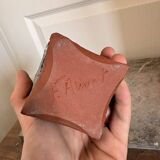 Ancient Ceramic Vase Terracotta Glazed Handmade Signed F aupon