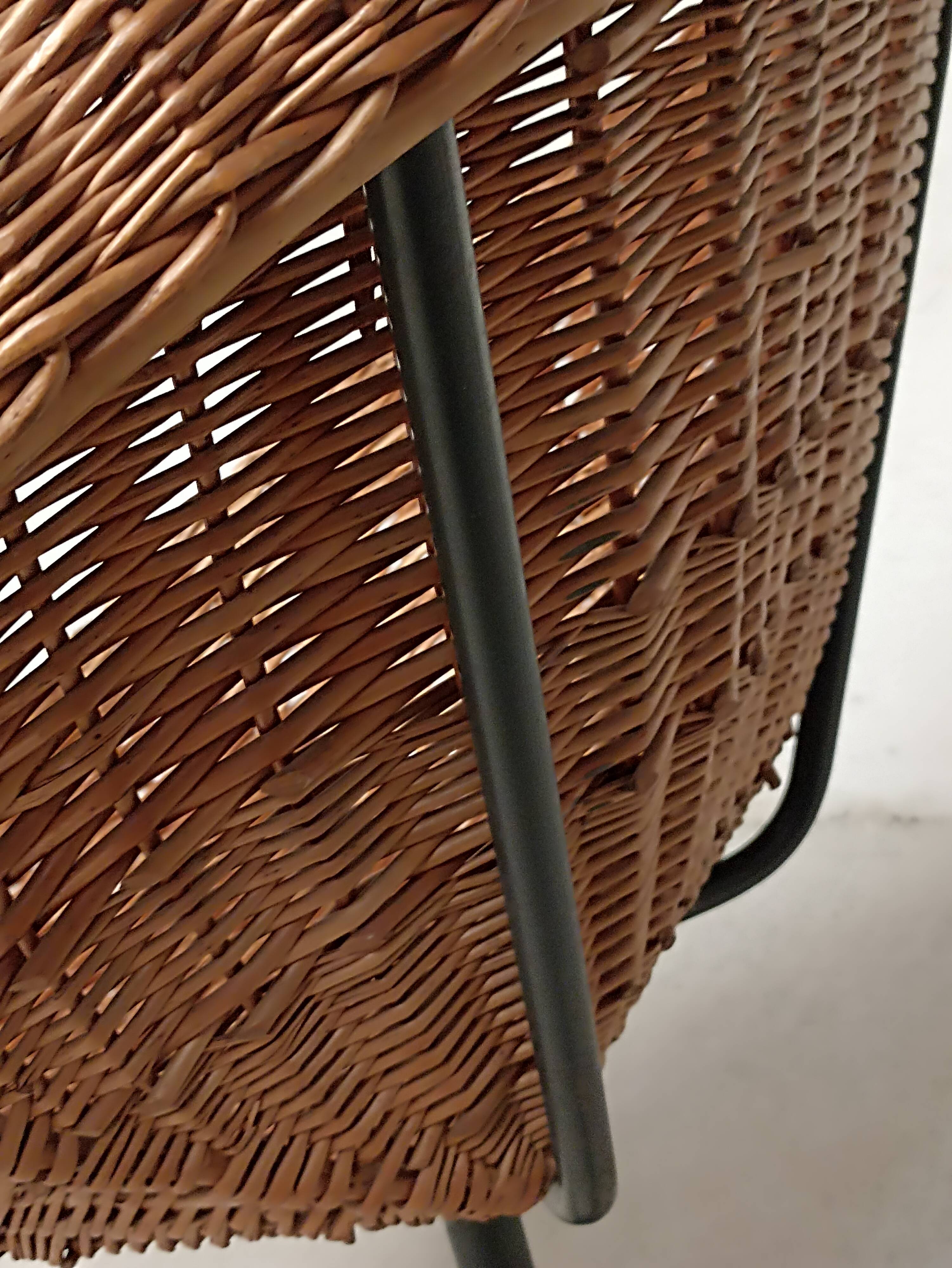 Fauteuil corbeille osier