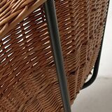 Wicker basket armchair