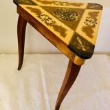 Side table in precious wood marquetry Italy 1950