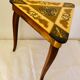 Side table in precious wood marquetry Italy 1950