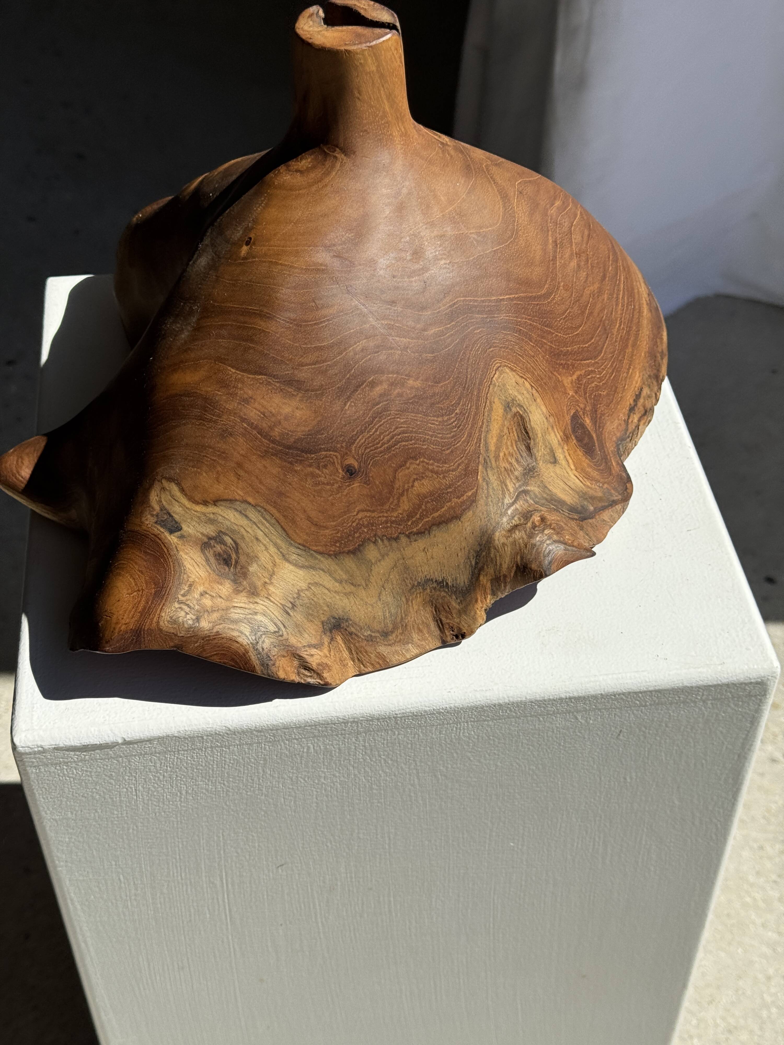 Small suspension in organic teak hat D30 H20