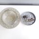 Vintage ceiling lamp / wall lamp - molded glass diamond tips - 1970