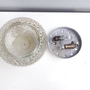 Vintage ceiling lamp / wall lamp - molded glass diamond tips - 1970