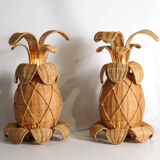 "Rattan 'pineapple' lamps"
