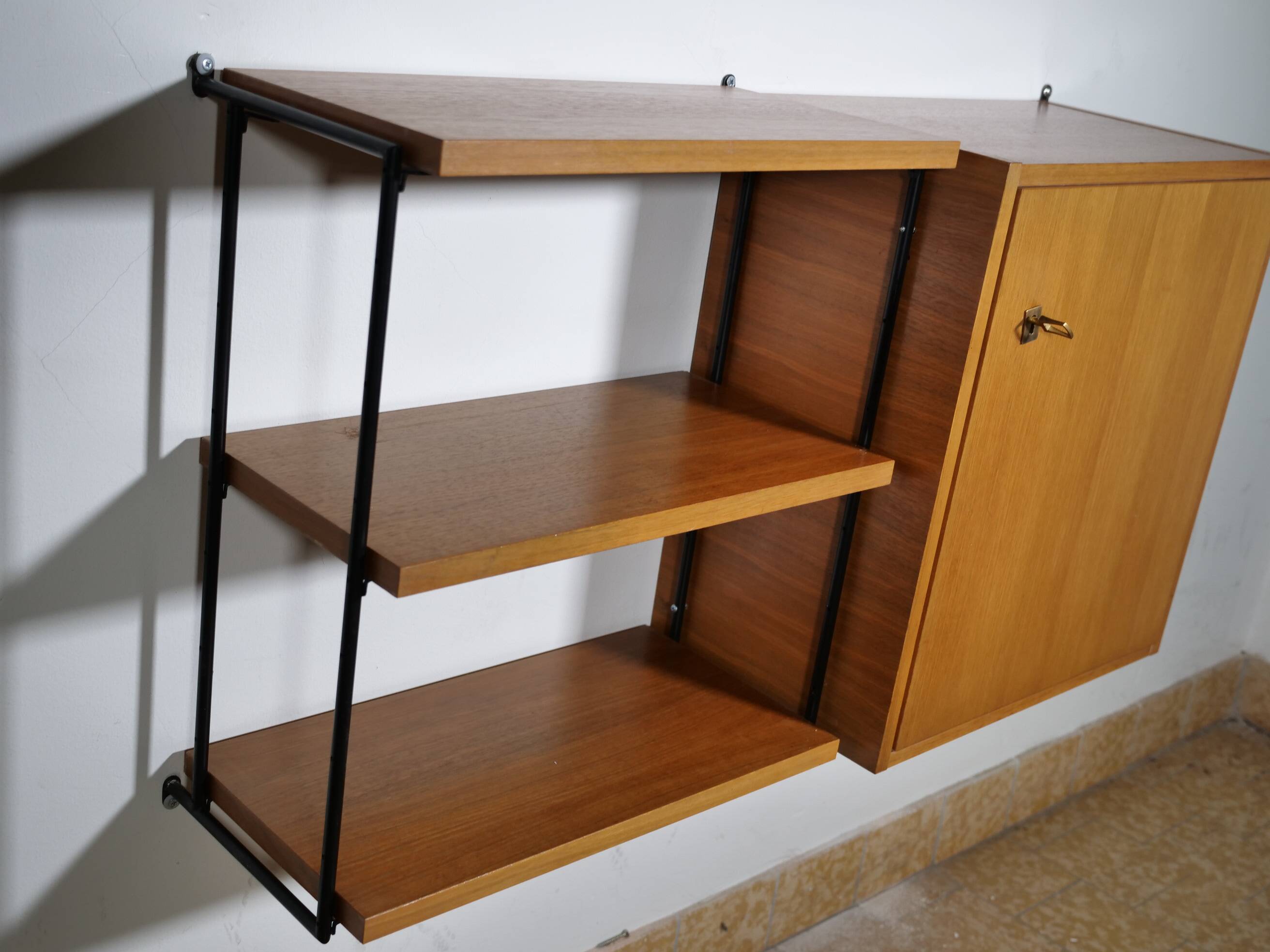 Mid-Century design wall shelf by Ernst Dieter Hilker for Omnia,1960s