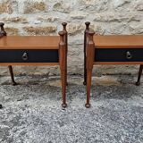 Pair of teak bedside tables