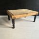 Antique Napoleon III footstool in turned blackened wood – 19th century