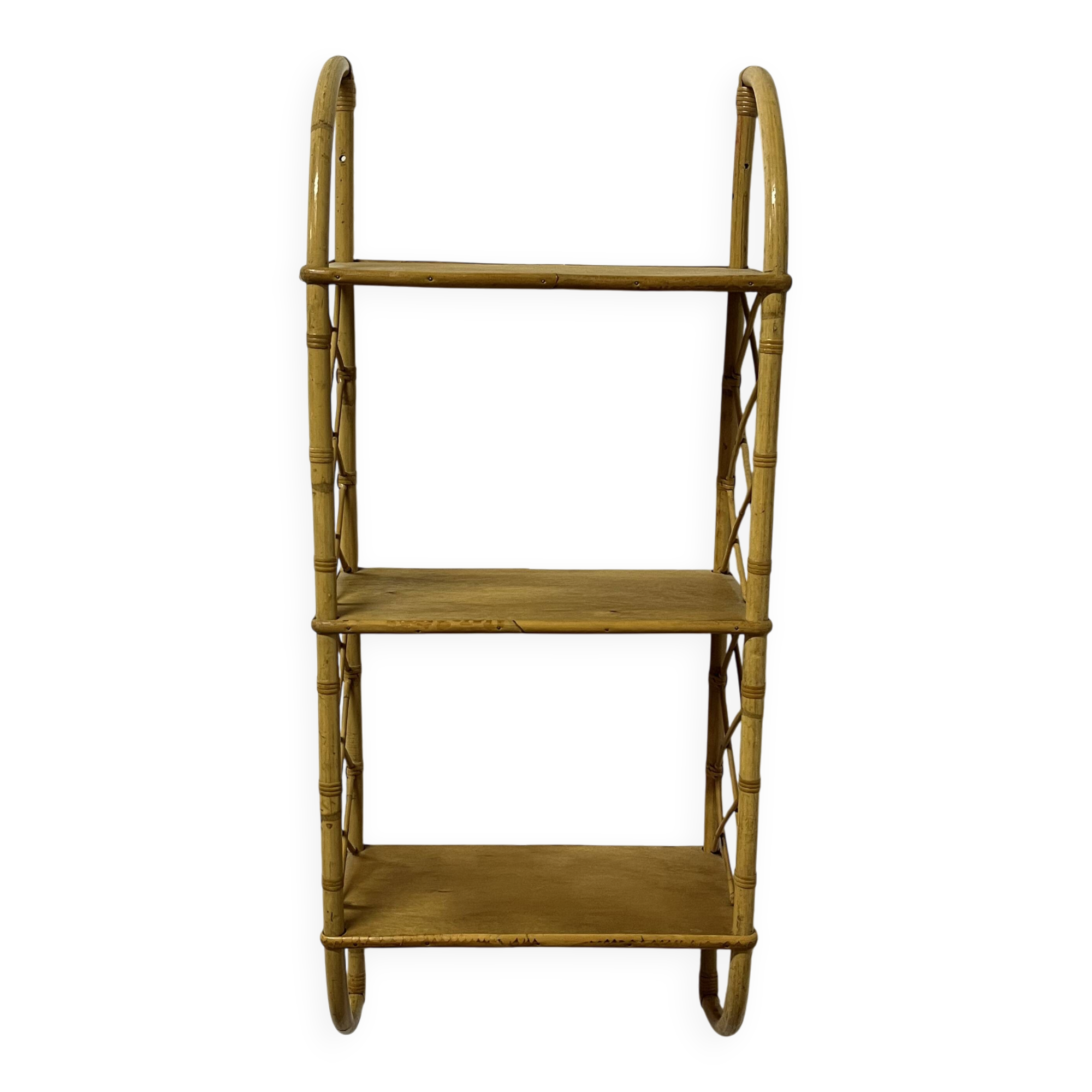 Vintage rattan shelf