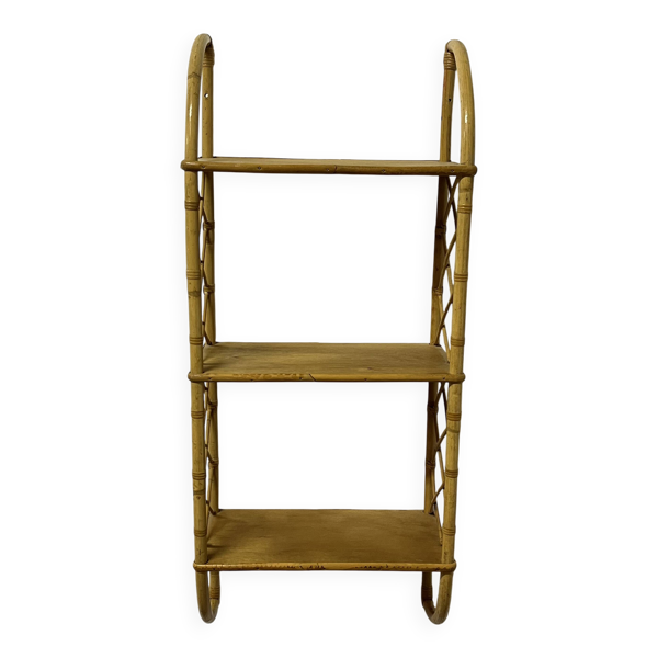 Étagère vintage en rotin