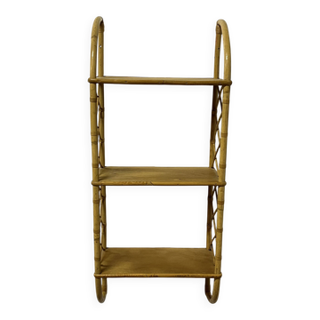 Étagère vintage en rotin