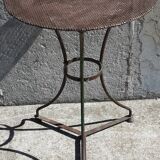 Wrought iron pedestal table