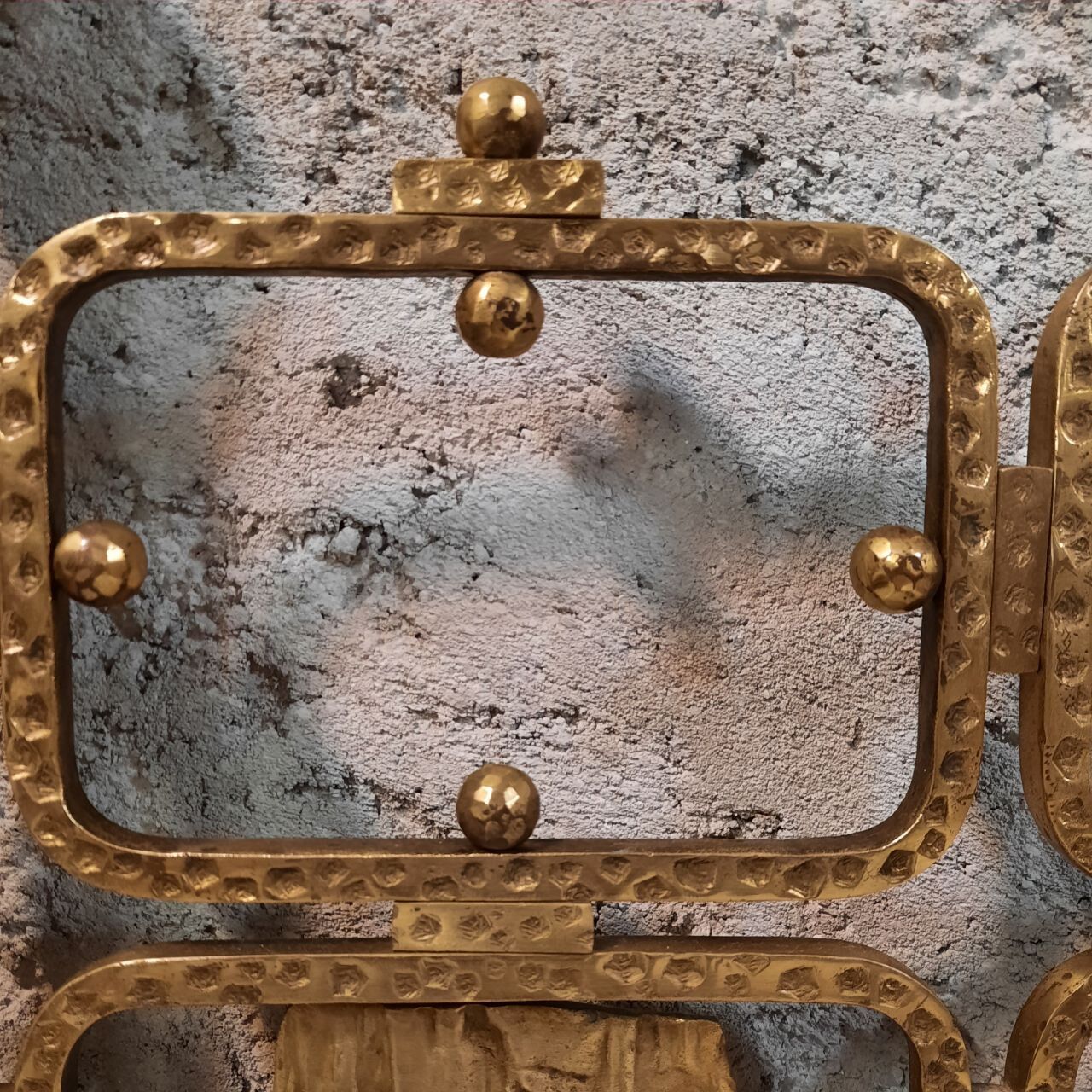 1960s / 70s bed design in gilded brass.