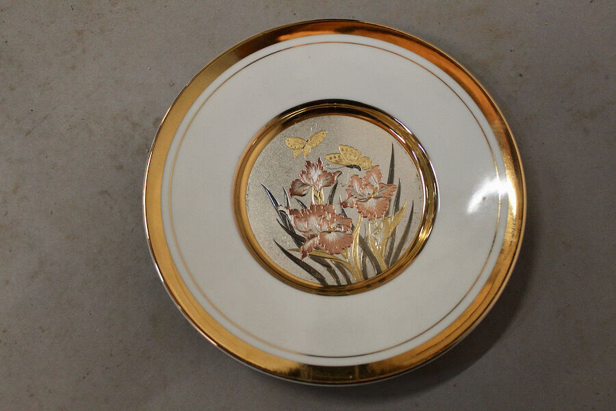 Paire d'assiettes "The art of Chokin"made in Japan