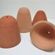 Four bells for seedlings in vintage terracotta