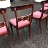 6 stamped English chairs