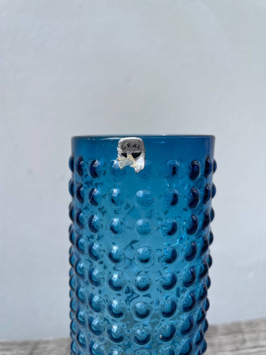 Gral blue glass vase 1960