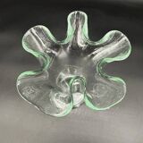 Blown glass vase in free form